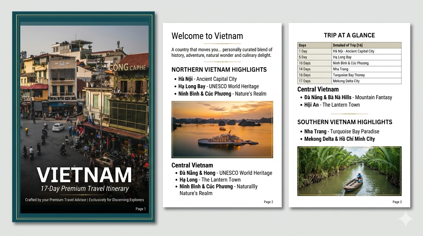 Welcome to Vietnam.. 17-day premium itinerary